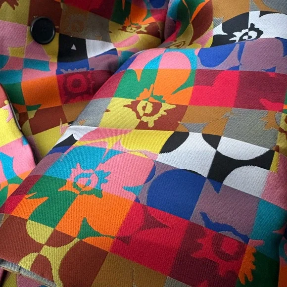Akris multicolor geometric print blazer - Picture 8 of 11